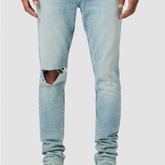 Hudson Jeans Other - Hudson Jeans Men's Light Blue Ripped Skinny Jeans 34” inseam